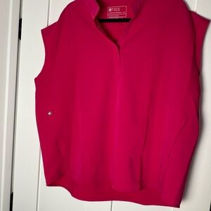 Figs Women's Shocking Pink Rafaela Oversized Scrub Top